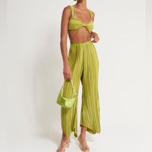 Cult Gaia Ulla Top and Pant Set in Green